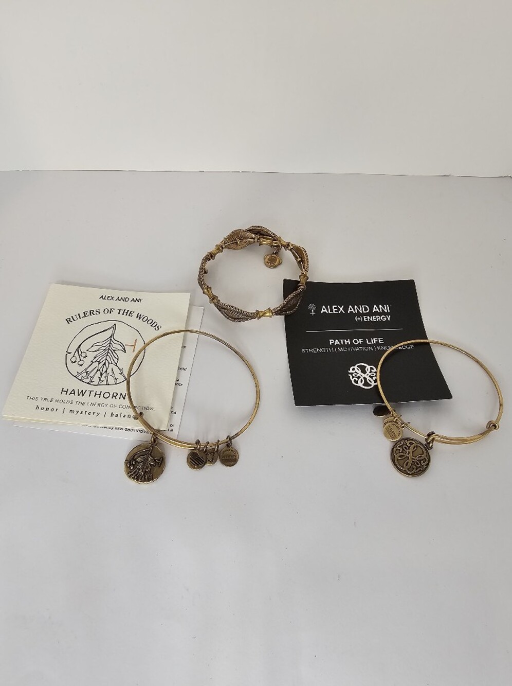 AuthAlex and Ani 3 Set Bracelets Hawthorn, Path of Life & Woven  Bangles